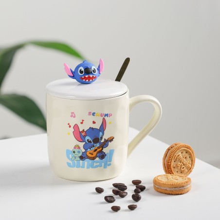 Tasse à Café En Céramique avec Cuillère Stitch