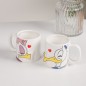 Lot de 2 Mugs Couple 350ML en Céramique