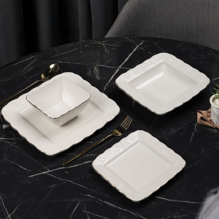 Service de Table 24 Pièces en Porcelaine