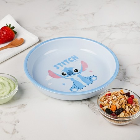 Assiette Enfant en Céramique – Modèle Stich Bleu