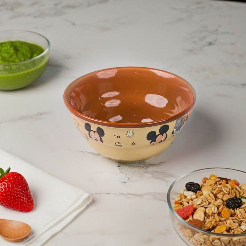 Bol Enfant en Céramique – Modèle Mickey Mouse Marron