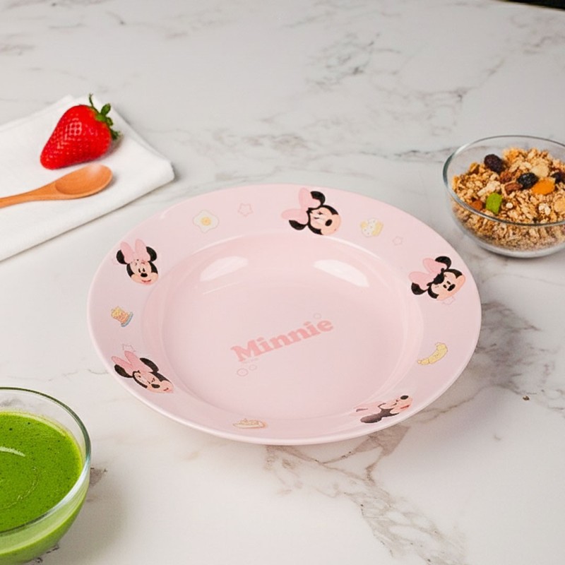 Assiette Enfant en Céramique – Modèle Mikey Mouse Rose