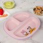Assiette Enfant Compartimentée en Céramique - Rose