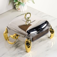 Chauffe-Plat Carré en Acier Inoxydable