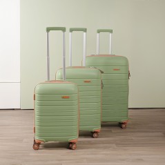 Série de 3 Valises en Polypropylène Incassable Vert Saumon - Starbag