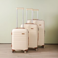 Série de 3 Valises en Polypropylène Incassable Ecru - Starbag