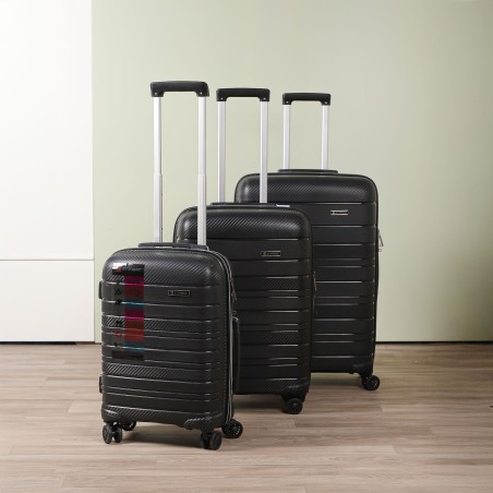Série de 3 Valises en Polypropylène Incassable Noir - Starbag