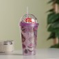 Gobelet Isotherme 400ML avec Paille Bleu