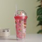 Gobelet Isotherme 400ML avec Paille Rose Gobelet Isotherme 400ML avec Paille Rose