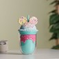 Gobelet Isotherme 300ML avec Paille Rose Foncée