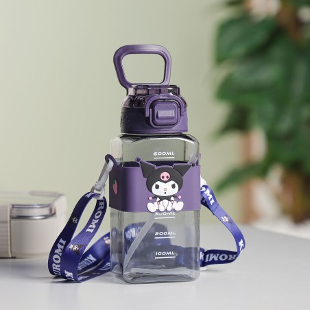 Gourde d'eau 600ML avec Paille et Sangle