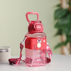 Gourde d'eau 600ML avec Paille et Sangle