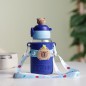 Gourde d'eau 550ML avec Paille et Sangle Bleu Gourde d'eau 550ML avec Paille et Sangle Bleu