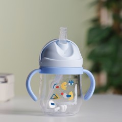 Gourde d'eau 250ML avec Paille Bleu
