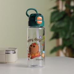 Gourde d'eau 660 ML  avec Paille Bleu