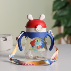 Gourde d'eau 370ml avec Paille et Sangle