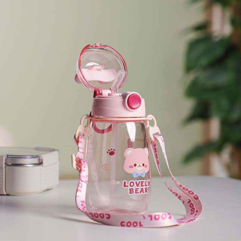 Gourde d'eau 680ML avec Paille et Sangle