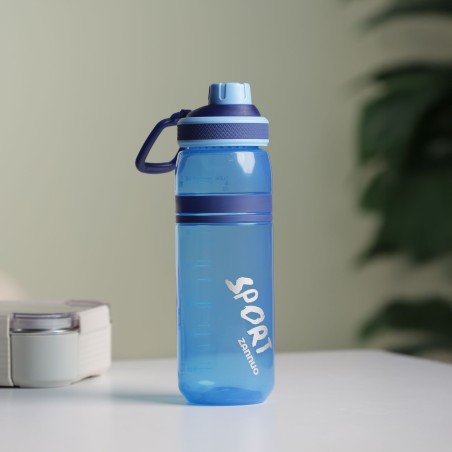 Bouteille de Sport 700ML Paille Bleu