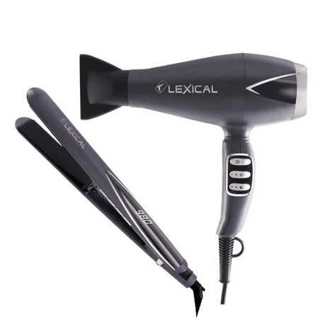 Coffret Sèche-cheveux & Lisseur  2000W 55W - Lexical LGW-5820