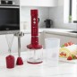 Set Mixeur Plongeant 400W 4en1 Rouge - Florence HK-452H Set Mixeur Plongeant 400W 4en1 Rouge - Florence HK-452H