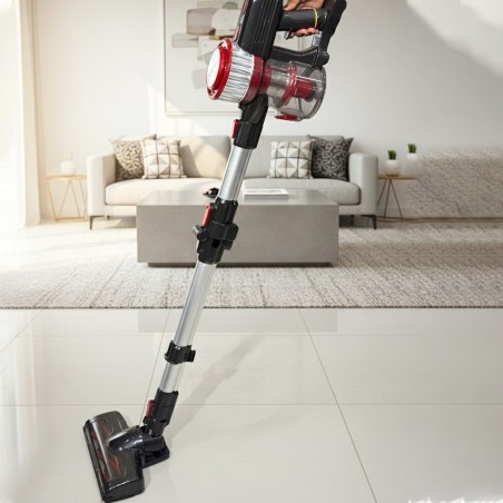 Aspirateur Sans Fil 150W Lithium Power Rouge - Florence HJC-2208