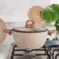 Batterie de Cuisine en Granite 37 Pièces Beige - Falez
