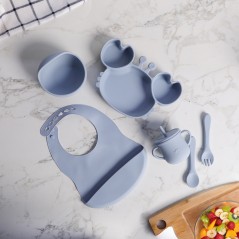Set Repas Bébé en Silicone 6 Pièces Incassables