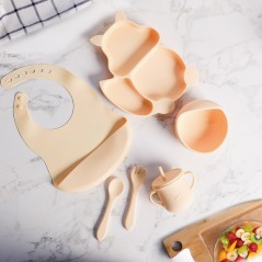 Set Repas Bébé en Silicone 6 Pièces Incassables