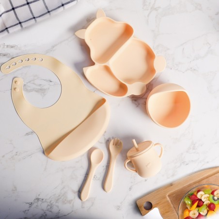 Set Repas Bébé en Silicone 6 Pièces Incassables