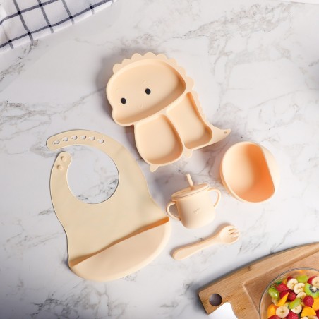 Set Repas Bébé en Silicone 6 Pièces Incassables