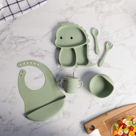 Set Repas Bébé en Silicone 6 Pièces Incassables