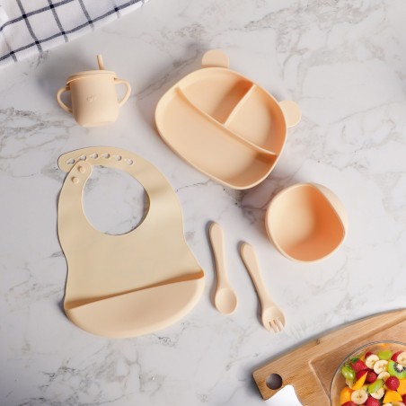 Set Repas Bébé en Silicone 6 Pièces Incassables