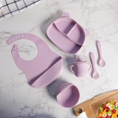Set Repas Bébé en Silicone 6 Pièces Incassables