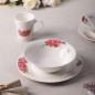 Service à Table 12 Pièces en Porcelaine - Floral Rose