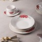 Service à Table 20 Pièces en Porcelaine - Floral Rose Service à Table 20 Pièces en Porcelaine - Floral Rose