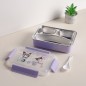 Lunch Box avec Compartiments Inox & Couvercle Hermétique