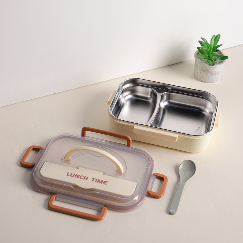 Lunch Box avec Compartiments Inox & Couvercle Hermétique