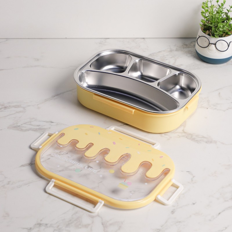 Lunch Box avec Compartiments Inox & Couvercle Hermétique
