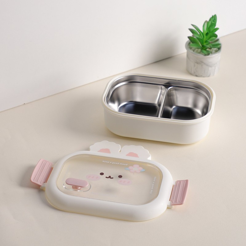 Lunch Box avec 2 Compartiments Beige Lunch Box avec 2 Compartiments Beige