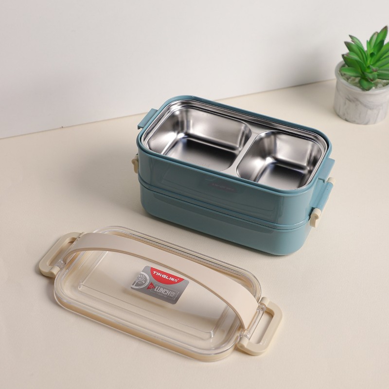 Lunch Box avec Compartiments Inox & Couvercle Hermétique Lunch Box avec Compartiments Inox & Couvercle Hermétique