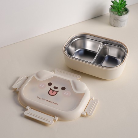Lunch Box avec Compartiments Inox & Couvercle Hermétique