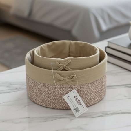 Set de 2 Paniers Ronds en Bambou