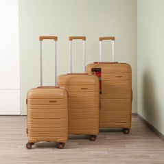 Série de 3 Valises en Polypropylène Incassable Caramel - Starbag