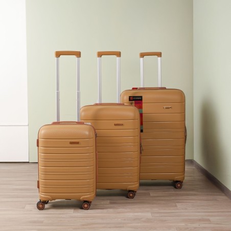 Série de 3 Valises en Polypropylène Incassable Caramel - Starbag