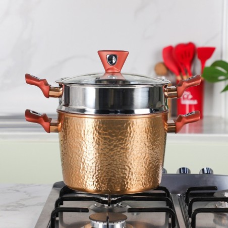 Couscoussier 6L 3 pièces en granite - Effet Cuivre