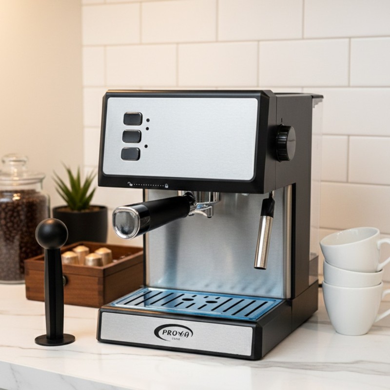 Machine a Café Express 1,8L 850W 15 Bars - Prova PE-666GD Machine a Café Express 1,8L 850W 15 Bars - Prova PE-666GD