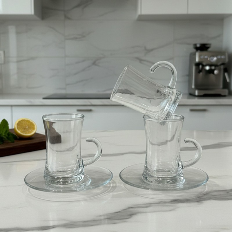 Service à Thé en Verre 12 Pièces Service à Thé en Verre 12 Pièces