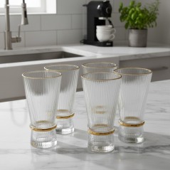 Service de Verres à Eau en Verre 6 Pièces