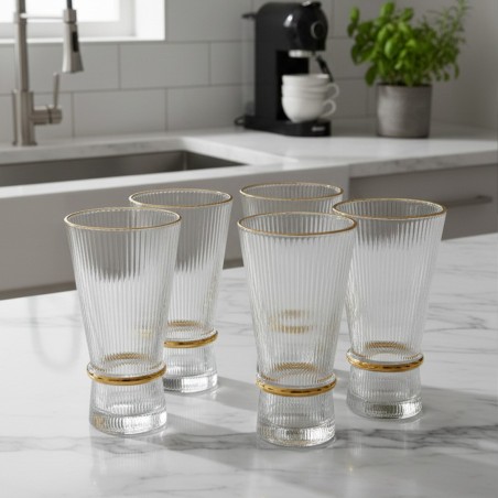 Service de Verres à Eau en Verre 6 Pièces