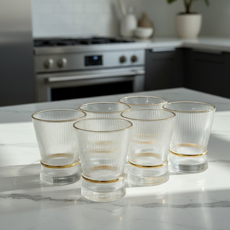 Service de Verres à Eau en Verre 6 Pièces Service de Verres à Eau en Verre 6 Pièces